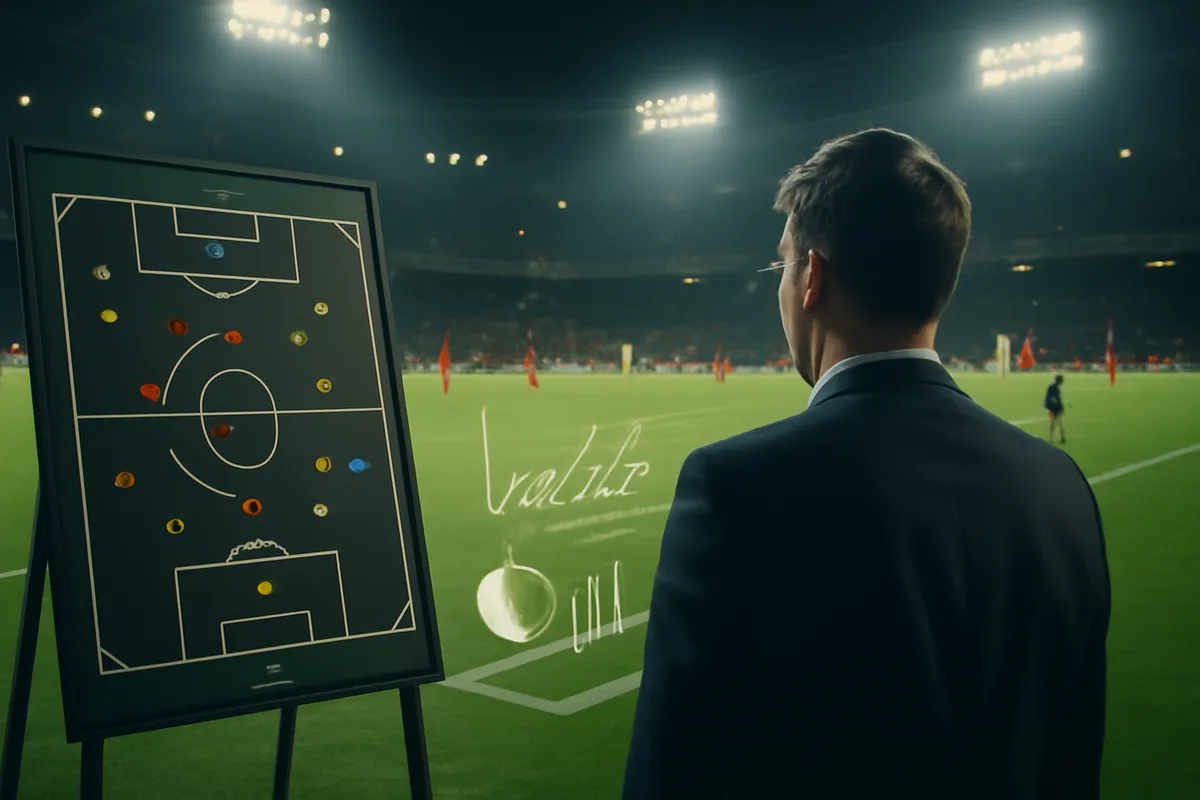 Ilustración editorial generada con IA — Cómo analizar partidos de futbol: guía para principiantes sobre estadísticas y señales esenciales