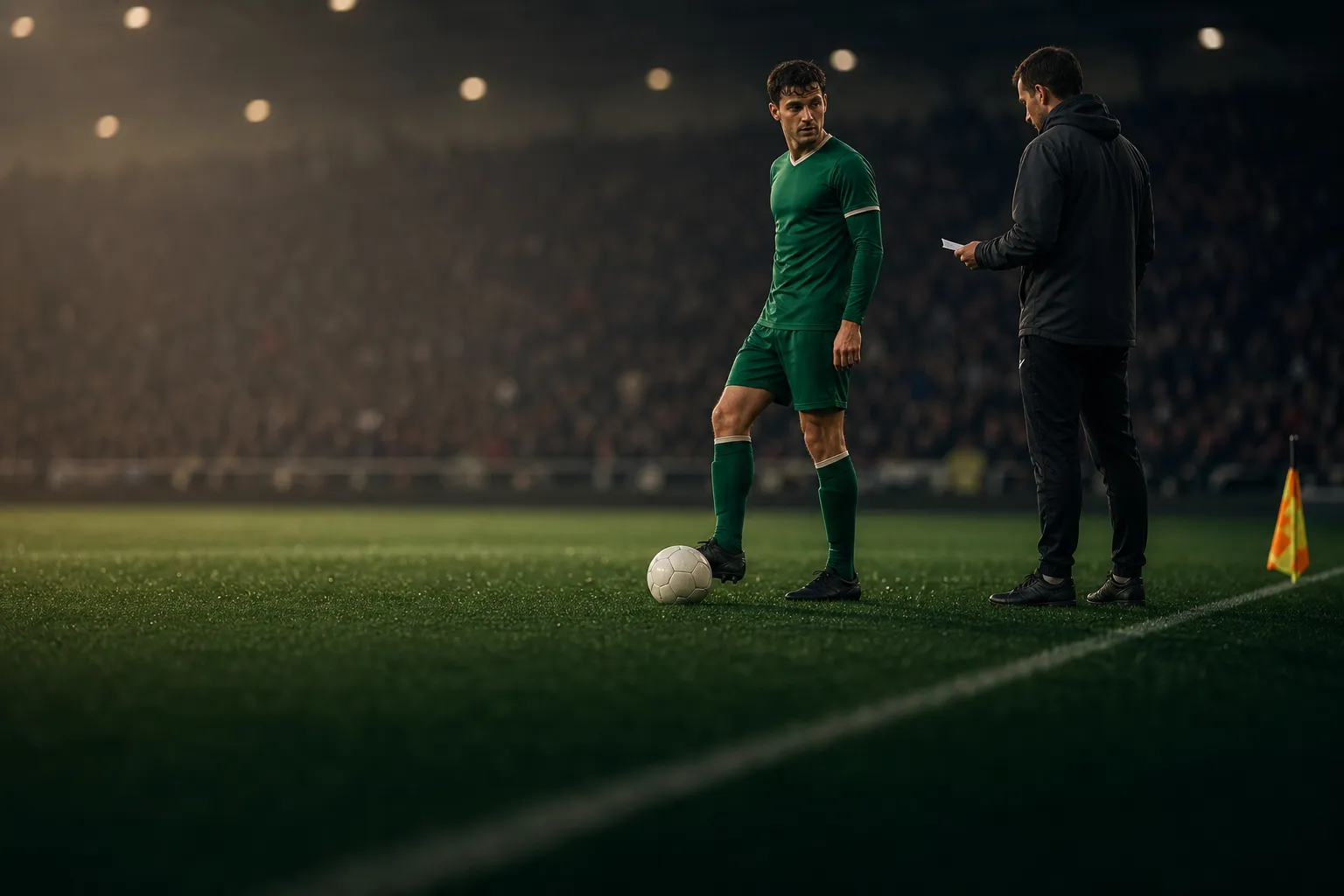 Ilustración editorial generada con IA — Checklist para evaluar pronósticos de futbol antes del partido de hoy