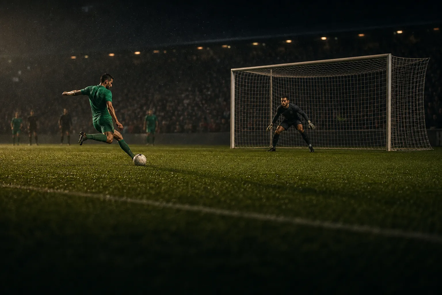 Ilustración editorial generada con IA — Qué es el xG en el futbol y cómo interpretar los goles esperados