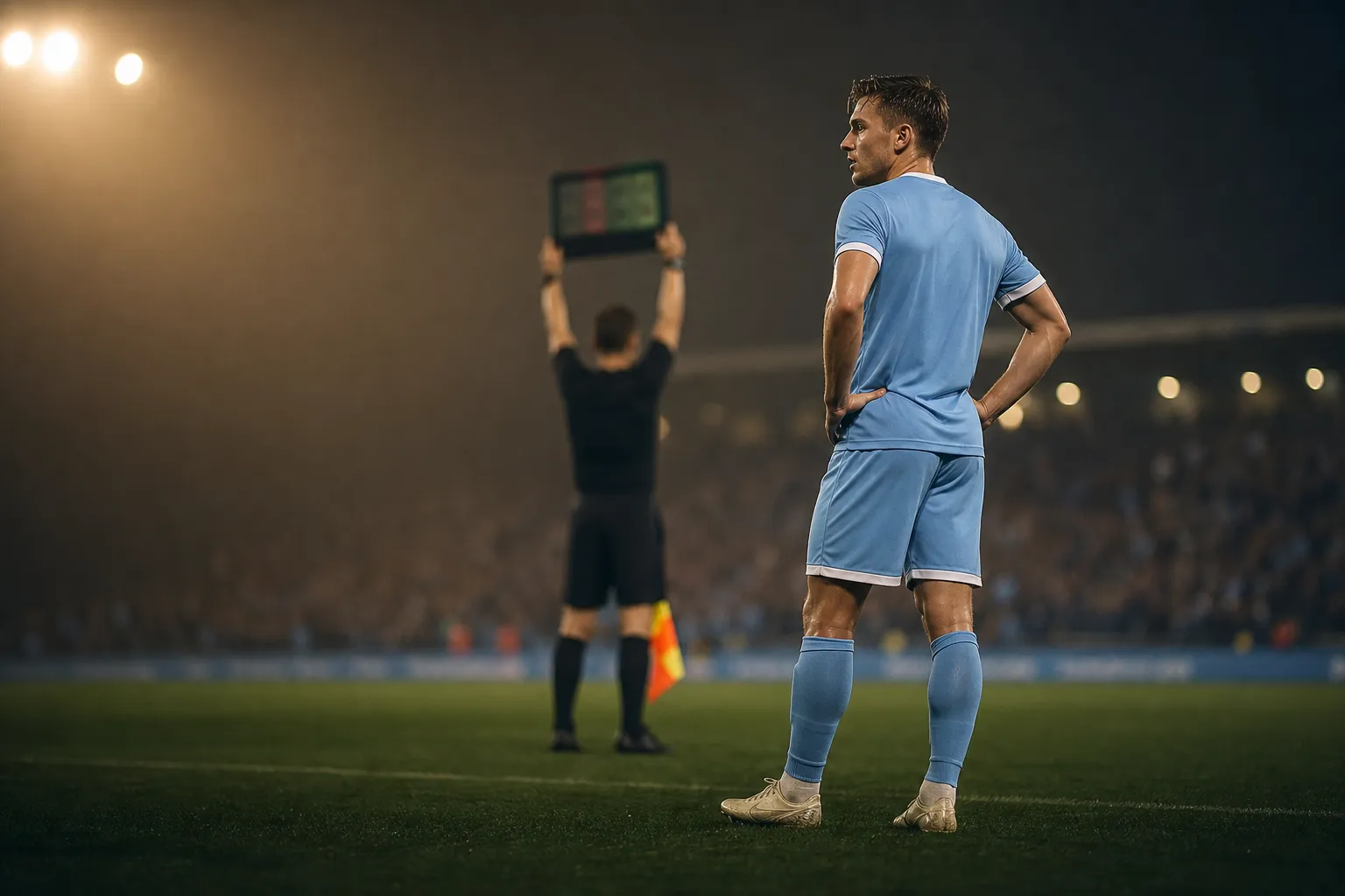 Ilustración editorial generada con IA — Cómo encontrar partidos, horarios, resultados y transmisiones oficiales del Manchester City