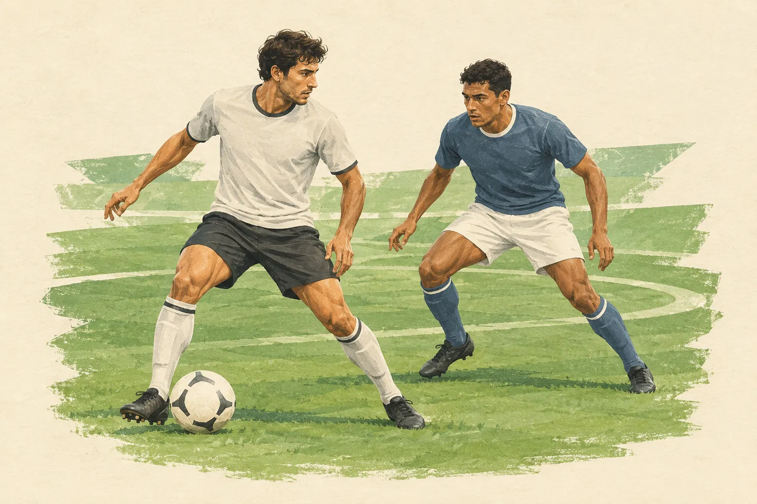 Ilustração editorial gerada por IA — Estatísticas Palmeiras x Sao Paulo: comparação dos resultados registrados